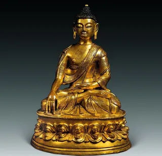 清 鎏金释迦摩尼佛祖图片