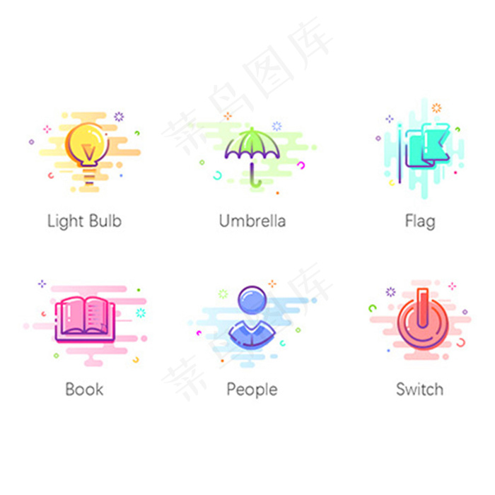 6枚扁平化图标