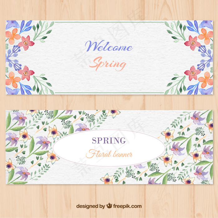 春天花朵横幅