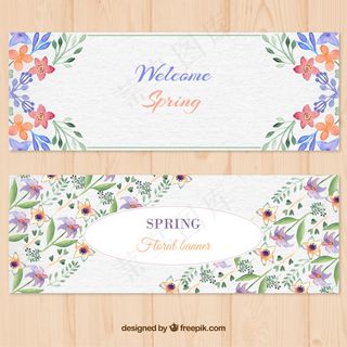 春天花朵横幅