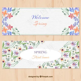 春天花朵横幅