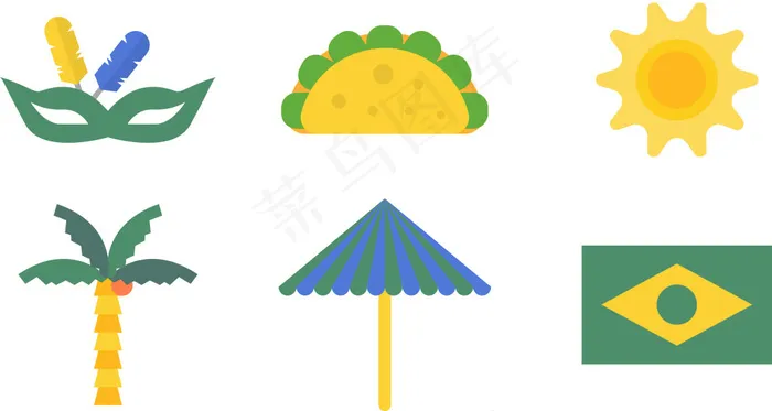 巴西矢量素材ai矢量模版下载
