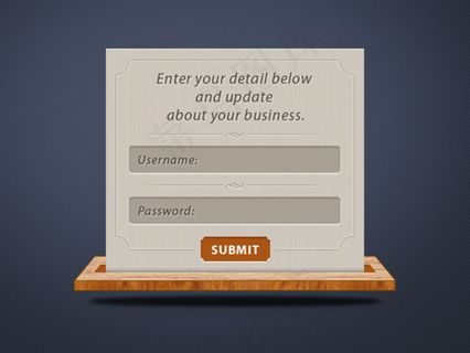 复古会员登录界面PSD分层素材