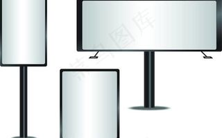 空白户外广告牌矢量素材图片
