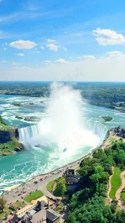 壮观的瀑布高清摄影图片