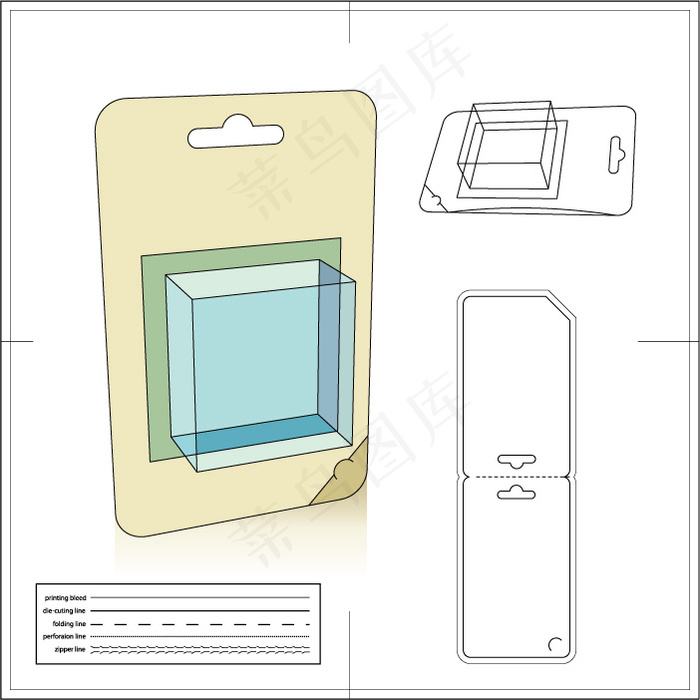 包装刀模eps,ai矢量模版下载