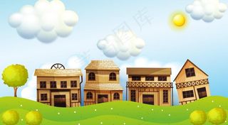 卡通房屋图片