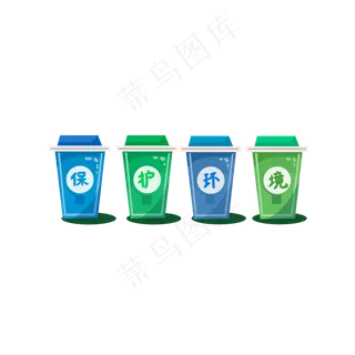 卡通垃圾分类环保回收箱