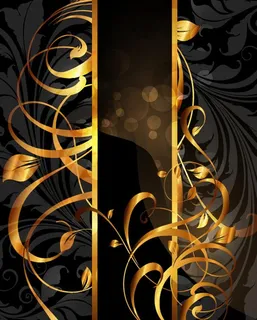 欧式金色花纹图片