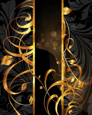 欧式金色花纹图片