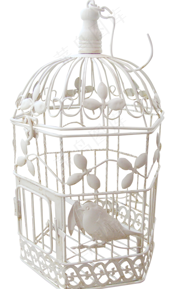 白色鸟笼图片