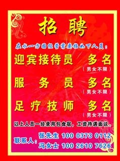 酒店招聘海报图片