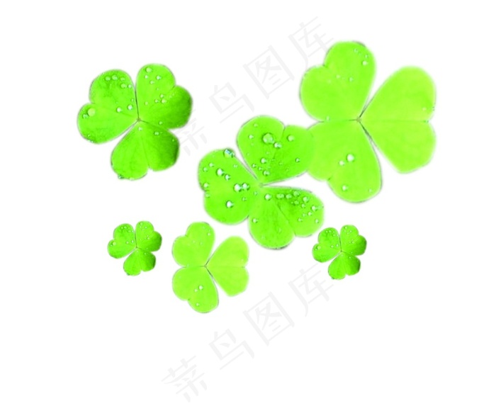 四叶草素材透明背景psd模版下载