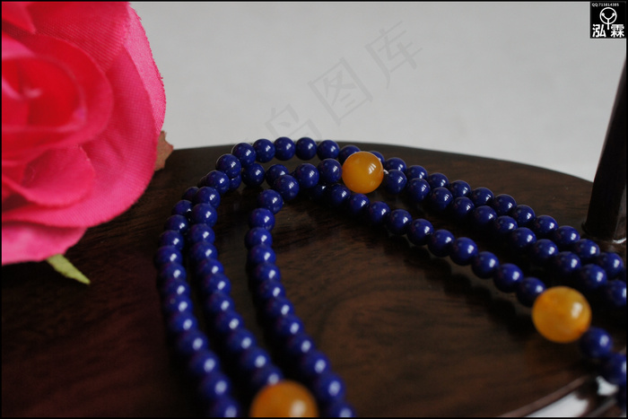 泓霖 青金石 蜜蜡图片