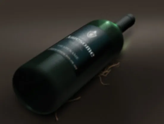 磨砂葡萄酒瓶psd模版下载