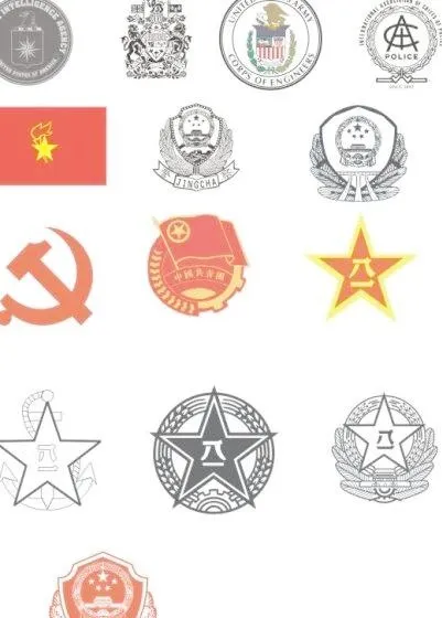 军队徽章cdr矢量模版下载
