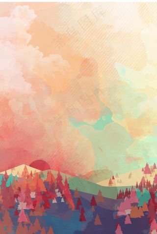 卡通漫画海报背景图矢量图