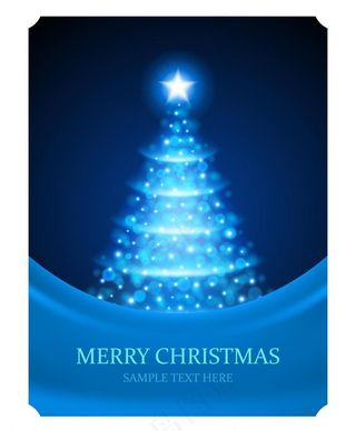 蓝色圣诞树背景图片