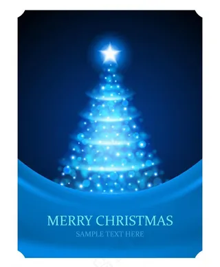蓝色圣诞树背景图片