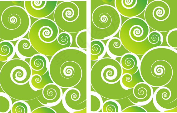 绿色螺旋背景设计元素