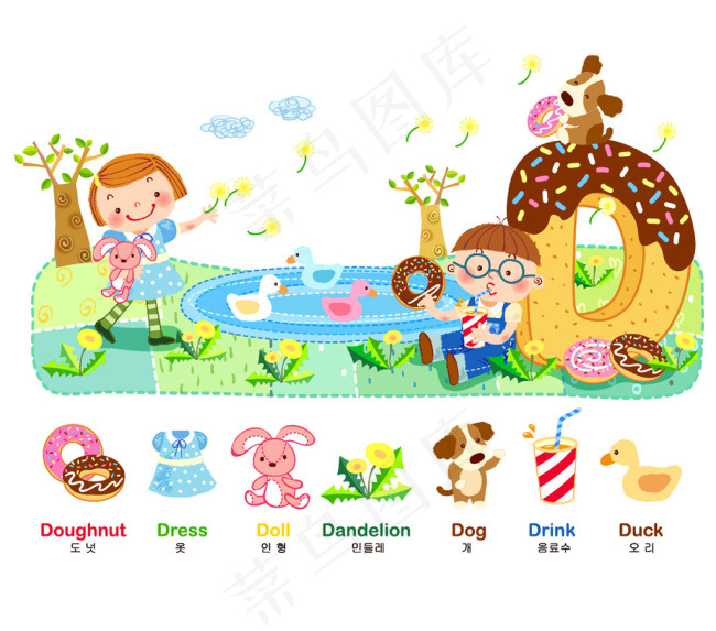 可爱的韩风卡通矢量素材34