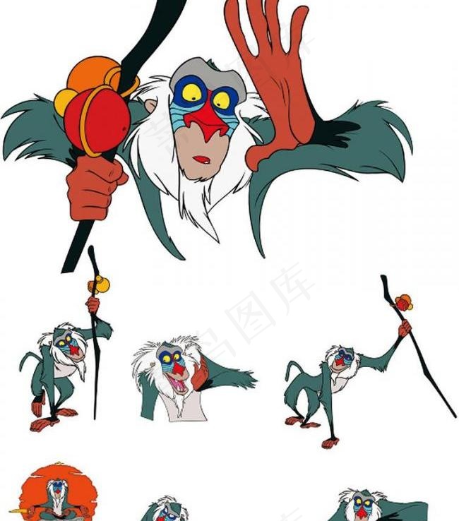 卡通矢量猴子图片