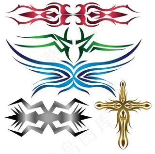 时尚纹身装饰花纹素材下载