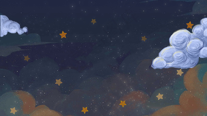 彩绘星空云朵背景素材psd模版下载