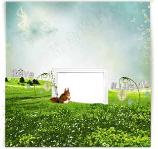 绿色美丽相框图片