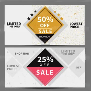 精美商场打折优惠卡设计矢量素材