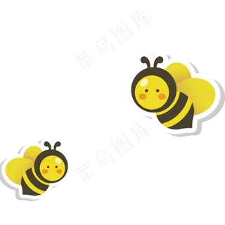 卡通手绘小蜜蜂蜂蜜免扣png图片 卡通手绘小蜜蜂蜂蜜免扣png图片