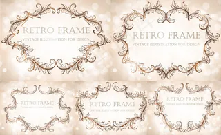 华丽欧式花边矢量素材