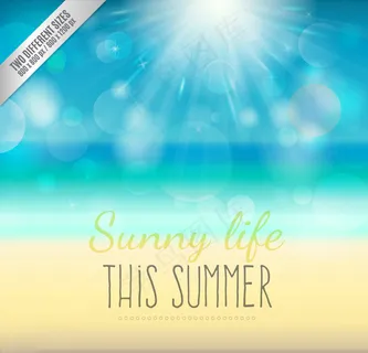 夏日阳光沙滩矢量素材 夏日阳光沙滩矢量素材