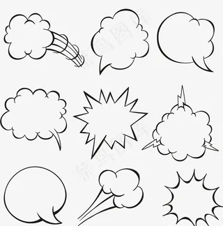漫画风格语言气泡