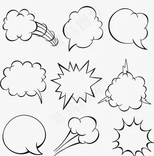 漫画风格语言气泡 漫画风格语言气泡
