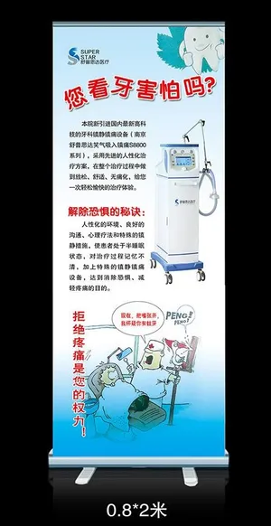 牙齿医疗设备易拉宝图片
