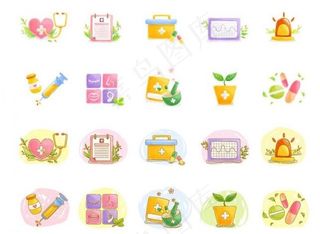 卡通可爱风格图标