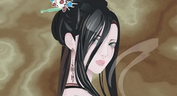 古代美女图片cdr矢量模版下载