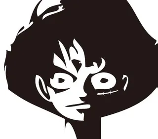 海贼王路飞头像矢量图