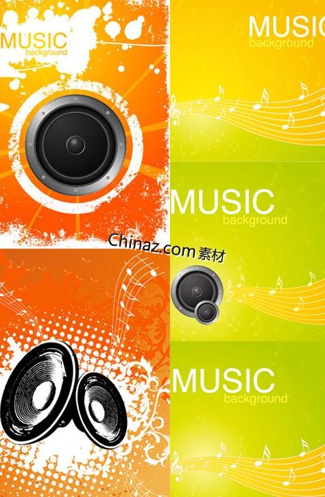 潮流音乐背景矢量图