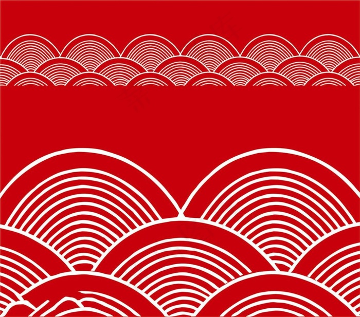 波浪花纹素材图片矢量图免费下载ai矢量模版下载