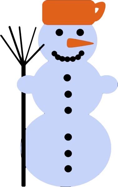 扫帚剪贴画雪人