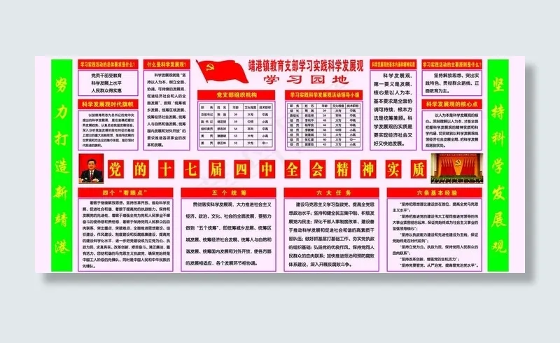 科学发展观图片psd模版下载
