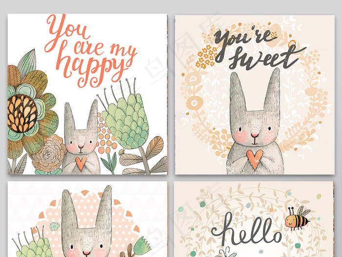 矢量卡通儿童插画背景图