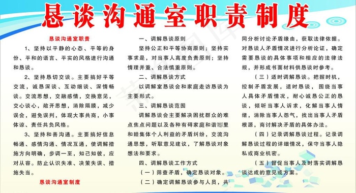 恳谈沟通室职责制度图片