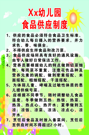 食品供应制度cdr矢量模版下载