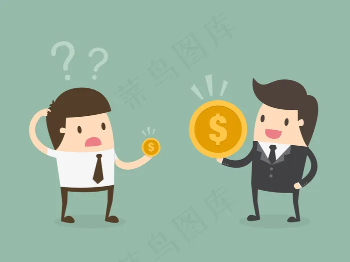卡通商业精英矢量图片