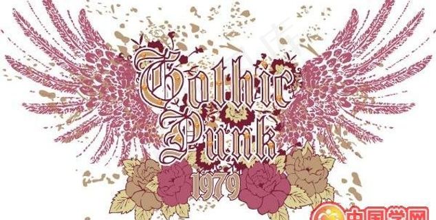 一款潮流T恤印花图案矢量素材