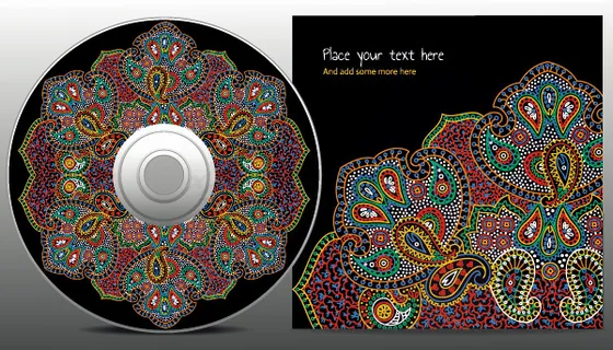 传统花纹光盘包装矢量素材 传统花纹光盘包装矢量素材