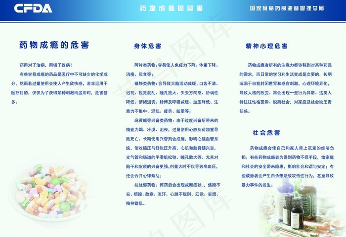 食品药品折页图片psd模版下载